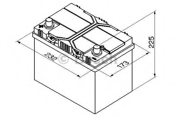Satelis 125 (J2) BOSCH 0 092 S40 250 Акумуляторна батарея 60А Арт. 380361