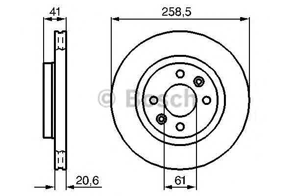 Тормозной диск BOSCH 0 986 478 124 Диск гальмівний Арт. 379511