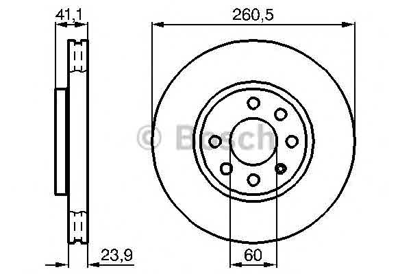 Тормозной диск BOSCH 0 986 478 730 Диск гальмівний Арт. 542763