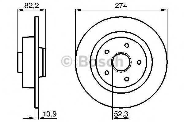 Тормозной диск BOSCH 0 986 478 744 Гальмівний диск Арт. 391454