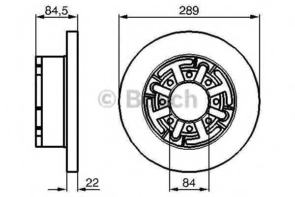 Тормозной диск BOSCH 0 986 478 886 Диск гальмівний Арт. 379450