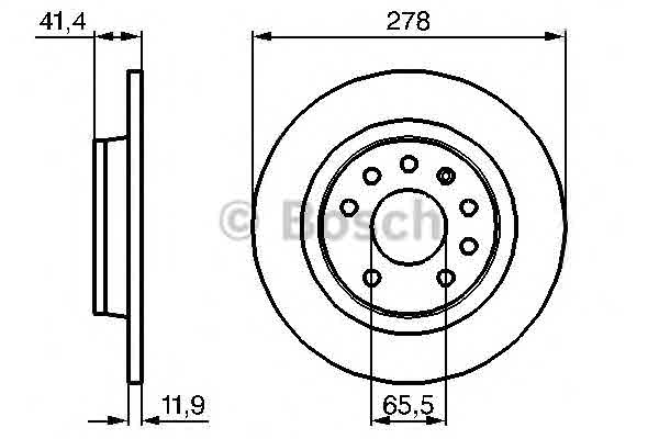 Тормозной диск BOSCH 0 986 479 106 Диск гальмівний Арт. 379418