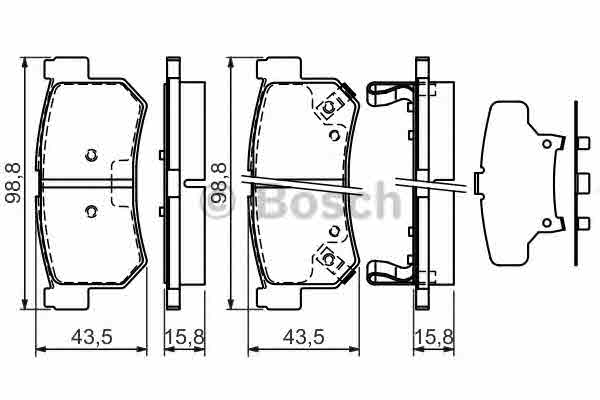 Комплект тормозных колодок, дисковый тормоз BOSCH 0 986 494 237 Гальмівні колодки дискові Арт. 392088