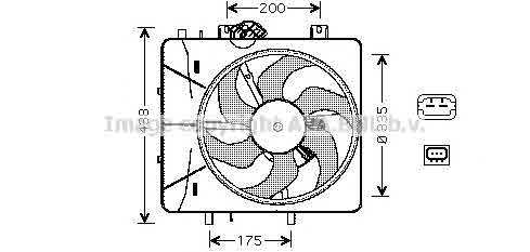 Вентилятор, охлаждение двигателя AVA QUALITY COOLING CN7527 Вентилятор Арт. 622260