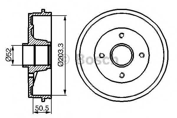 Тормозной барабан BOSCH 0 986 477 120 Барабан гальмівний Арт. 542767