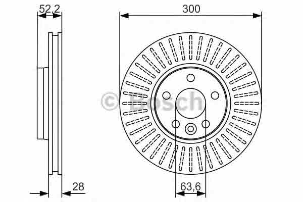 Тормозной диск BOSCH 0 986 479 974 Гальмівний диск Арт. 391771