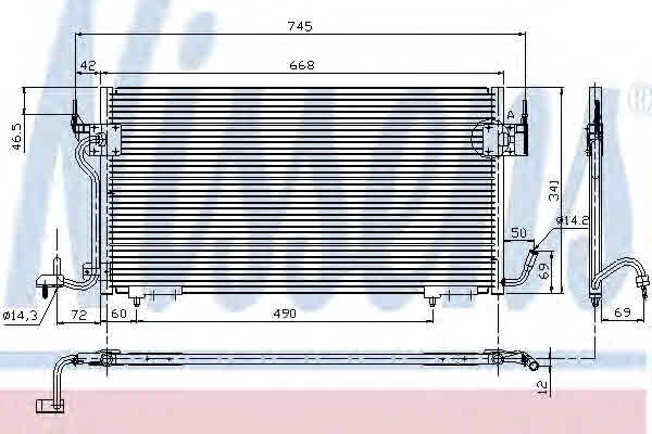 Конденсатор, кондиционер NISSENS 94276 Конденсер кондиціонера Арт. 902484