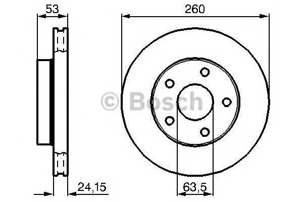 Тормозной диск BOSCH 0 986 478 195 Гальмівний диск Арт. 391357