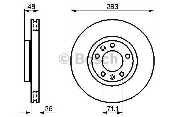 Тормозной диск BOSCH 0 986 479 193 Гальмівний диск Арт. 391578