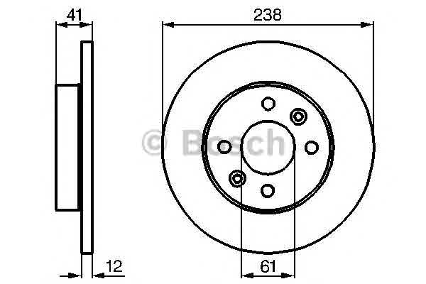 Тормозной диск BOSCH 0 986 478 105 Диск гальмівний Арт. 379512