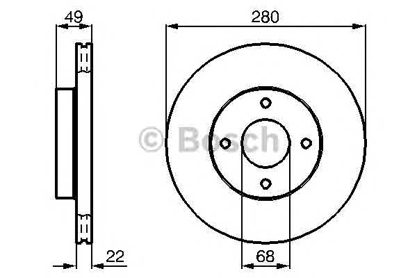Тормозной диск BOSCH 0 986 478 728 Гальмівний диск Арт. 391451