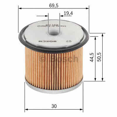 Топливный фильтр BOSCH 1 457 429 657 Паливний фільтр Арт. 395200
