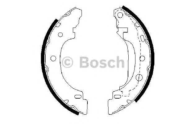 Комплект тормозных колодок BOSCH 0 986 487 570 Гальмівні колодки барабанні Арт. 391850