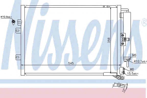Конденсатор, кондиционер NISSENS 940125 Конденсер кондиціонера Арт. 902145