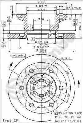 Тормозной диск BREMBO 08.5959.10 Гальмівний диск Арт. 393324