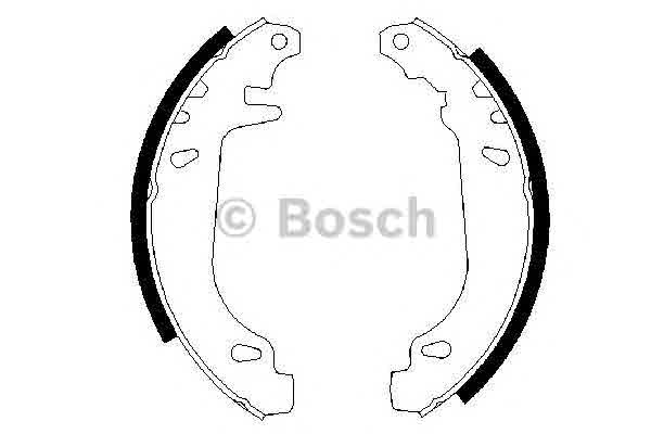Комплект тормозных колодок BOSCH 0 986 487 272 Гальмівні колодки барабанні Арт. 391809