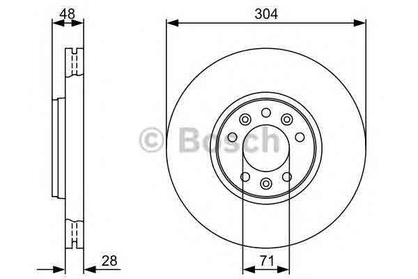 Тормозной диск BOSCH 0 986 479 380 Гальмівний диск Арт. 548185