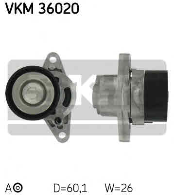 Натяжной ролик, поликлиновойремень SKF VKM 36020 Роликовий модуль натягувача ременя Арт. 358141