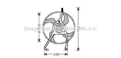 Вентилятор, охлаждение двигателя AVA QUALITY COOLING CN7538 Вентилятор Арт. 1064461