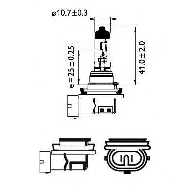Лампа накаливания, фара дальнего света PHILIPS 12360B1 Автолампа галогенова 35W Арт. 554112