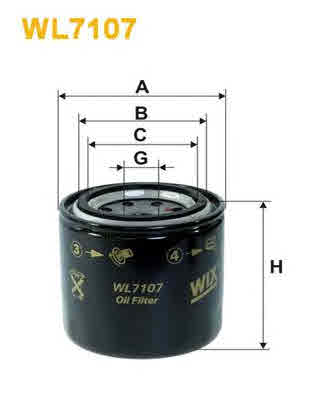 Масляный фильтр WIX FILTERS WL7107 Фільтр масляний Арт. 368870