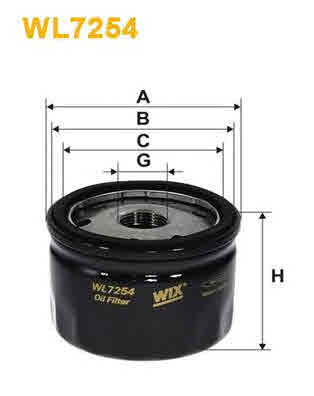 Масляный фильтр WIX FILTERS WL7254 Фільтр масляний Арт. 368944