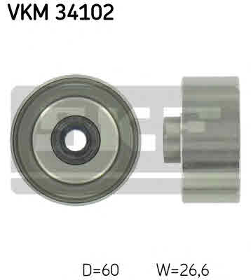 Паразитный / ведущий ролик, поликлиновой ремень SKF VKM 34102 Ролик модуля натягувача ременя Арт. 975686