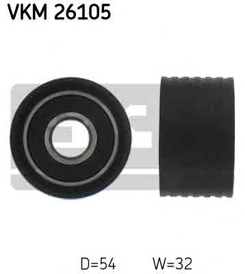 Паразитный / Ведущий ролик, зубчатый ремень SKF VKM 26105 Ролик модуля натягувача ременя Арт. 358090