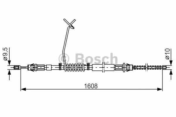 Трос, стояночная тормозная система BOSCH 1 987 477 180 Трос ручного гальма Арт. 728375