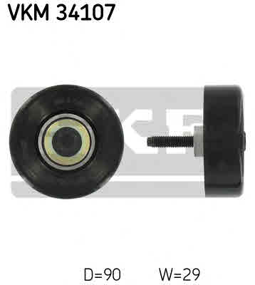 Паразитный / ведущий ролик, поликлиновой ремень SKF VKM 34107 Ролик модуля натягувача ременя Арт. 975688