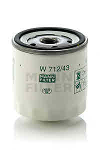 Масляный фильтр MANN-FILTER W 712/43 Фільтр масляний Арт. 314824
