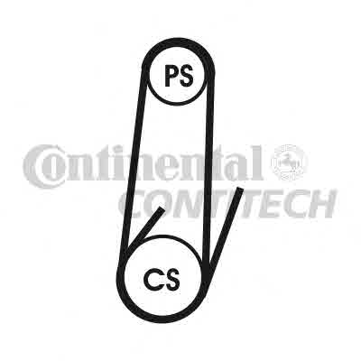 Поликлиновой ремень CONTITECH 4PK1102 ELAST Дорiжковий ремінь Арт. 408747