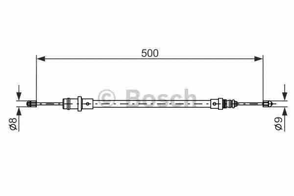 Трос, стояночная тормозная система BOSCH 1 987 477 565 Трос ручного гальма Арт. 728570