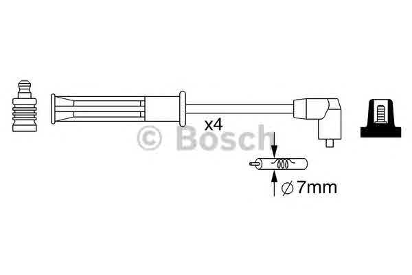 Комплект проводов зажигания BOSCH 0 986 357 253 Комплект вв проводів Арт. 390888