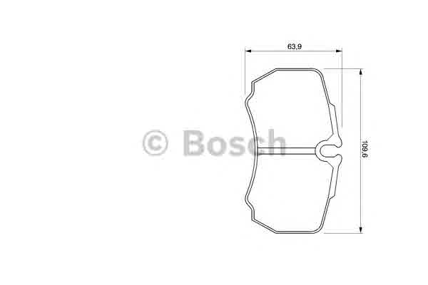 Комплект тормозных колодок, дисковый тормоз BOSCH 0 986 424 750 Колодки гальмівні дискові Арт. 719989